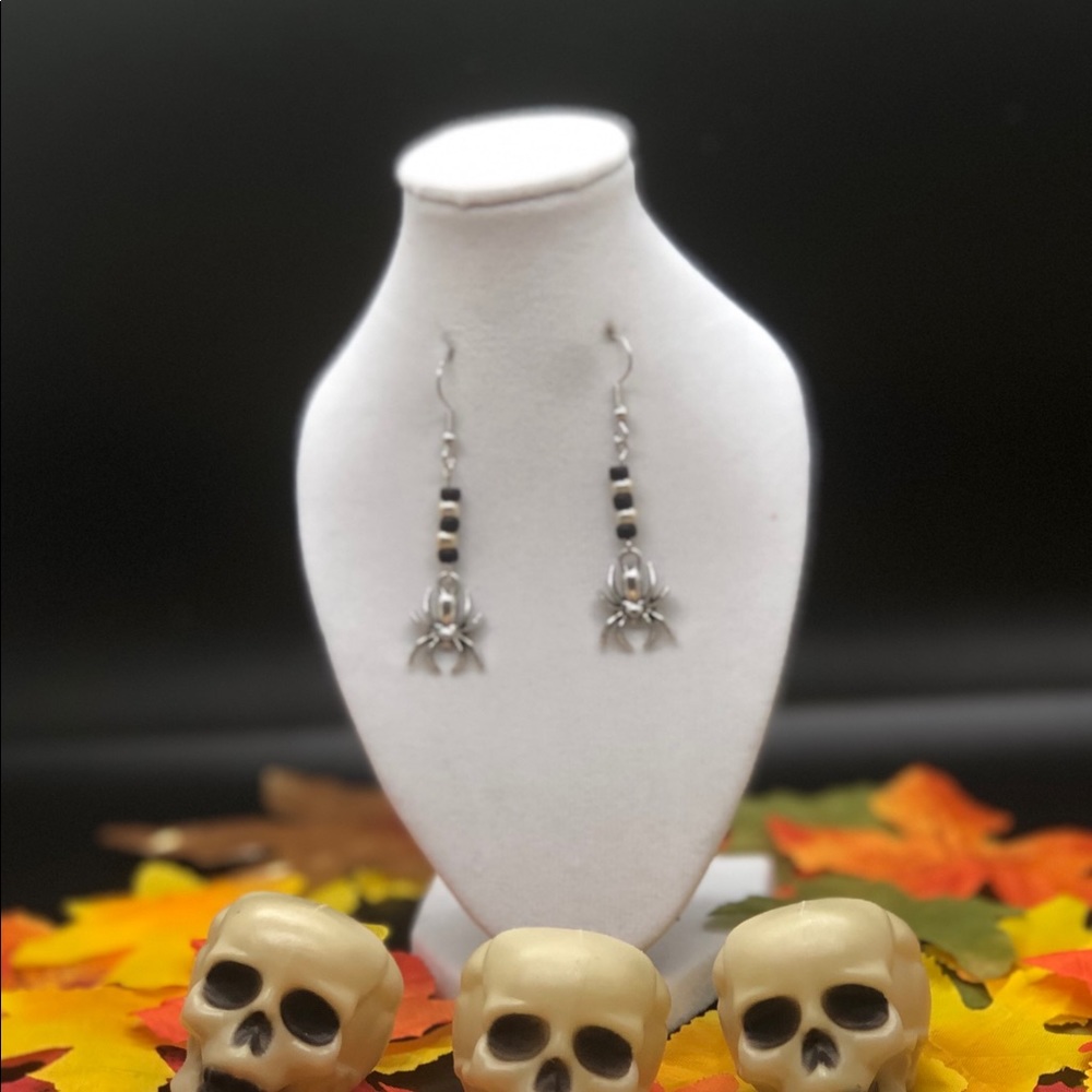 Halloween spider earrings